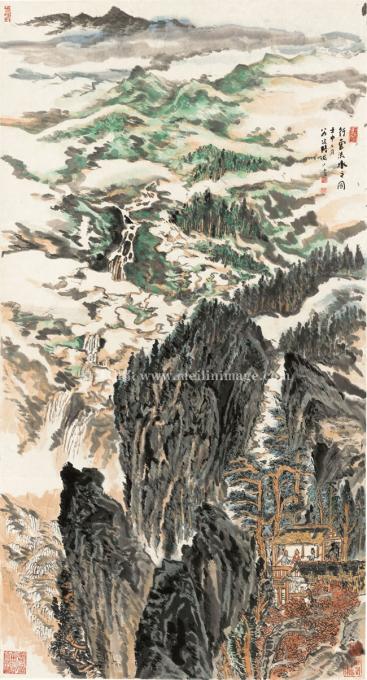 陆俨少-行云流水97x180cm