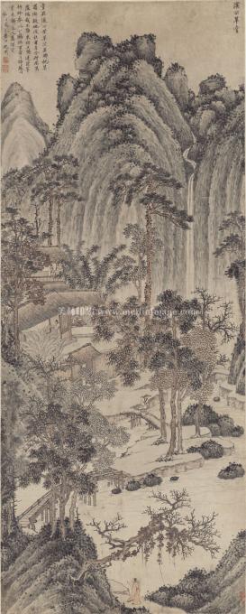 沈周-瀼西草堂图-纸本-72.5X180.2cm