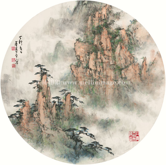 董寿平-黄山-90x90cm