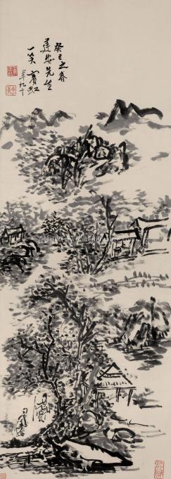 黄宾虹-建安先生-47x133cm