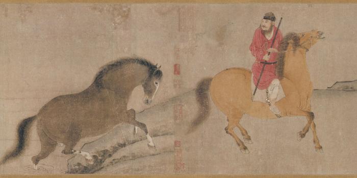 韩干-十六神骏图卷(全卷)纸本27x333cm