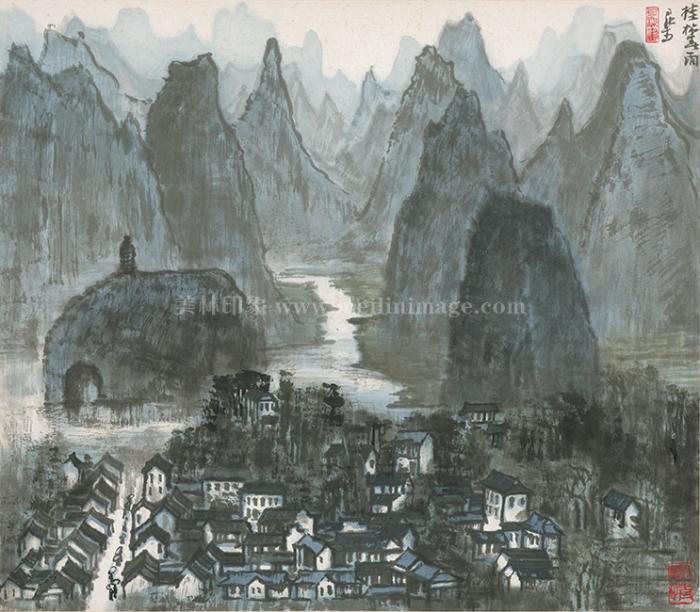 李可染-00-桂林春雨-46x40cm