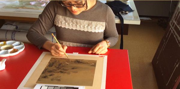 字画扫描复制书画修复古画缺失部分到底该不该接笔补全